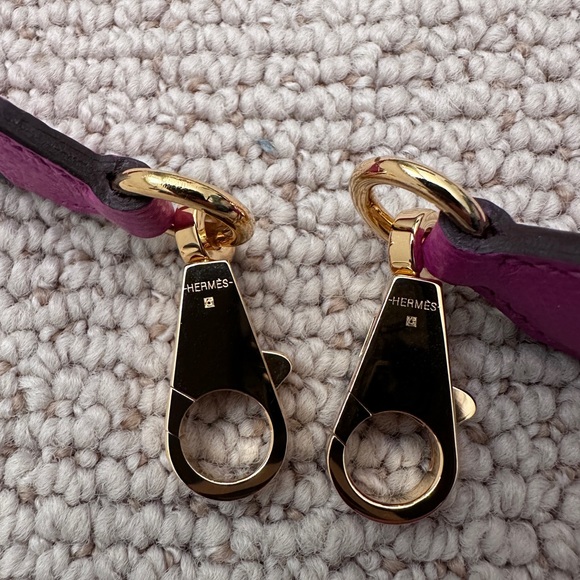 Brand New Hermes Magnolia, Bleu Saphir, & Craie Epsom Tressage Bag  Strap - Picture 6 of 9